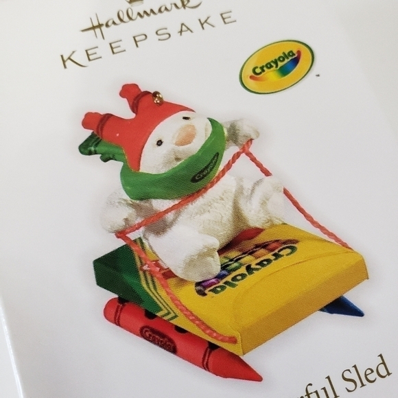 NEW Hallmark Keepsake Ornament - Crayola One Colorful Sled Bunny Dated 2011 - Picture 2 of 4